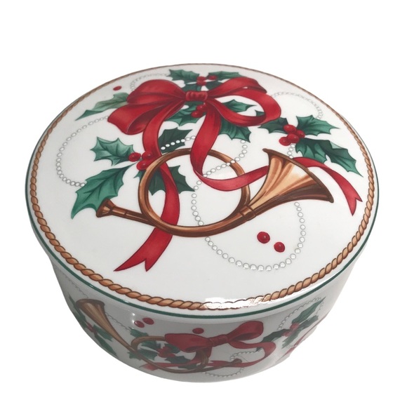 Vintage Mikasa Maxima Jubilation Pattern Christmas Holiday Trinket Candy Dish - Picture 2 of 10